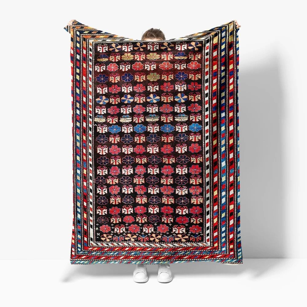 

Винтажный этнический ковер Килим ручной работы из перской шерсти, марокканский декор для кровати, декоративное одеяло, ковер