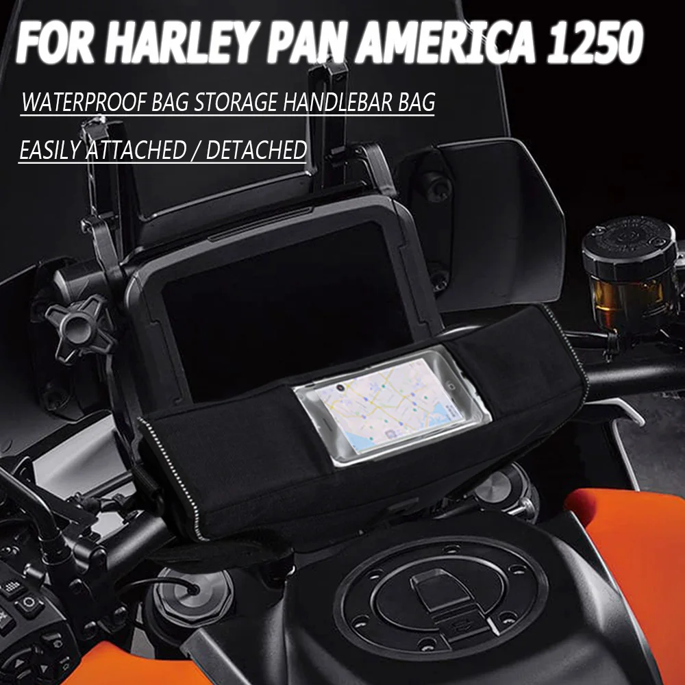 

Motorcycle Accessories Handlebar Waterproof Bag Storage Handlebar Bag Travel For Harley PAN AMERICA 1250