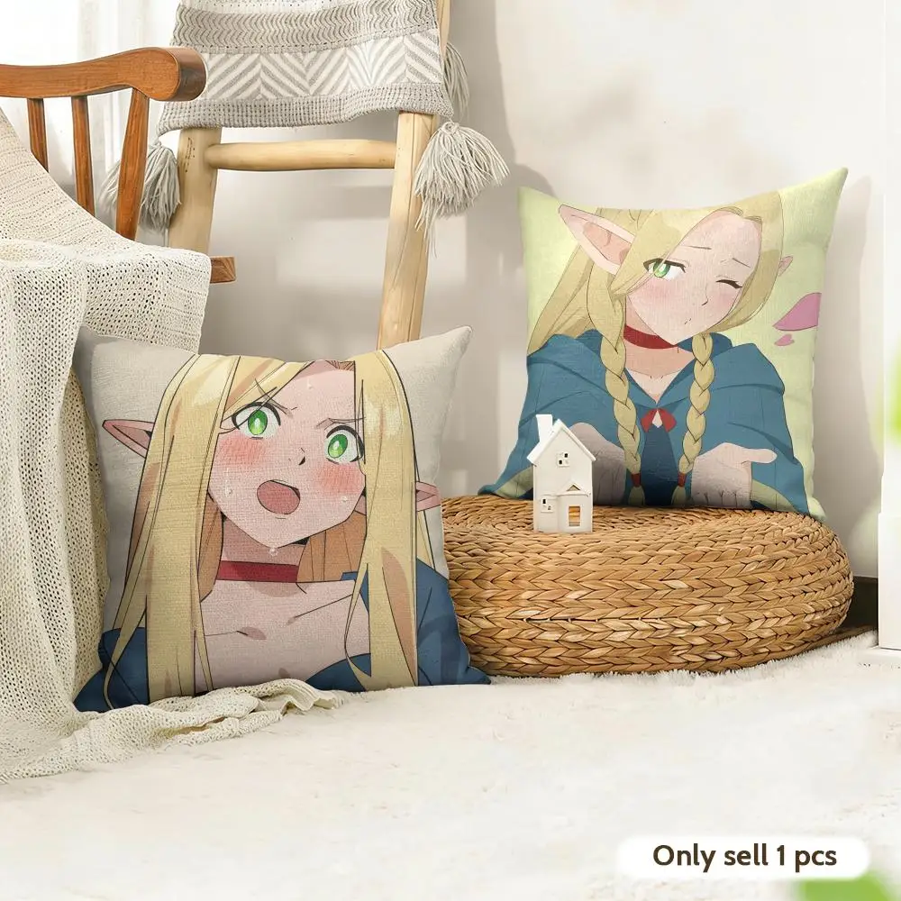 M-Marcille Donato Delicious Dungeon Cushion Cover Natural Linen Organic Fabric Double-Sided Printing Room Sofa Decor Pillow Case