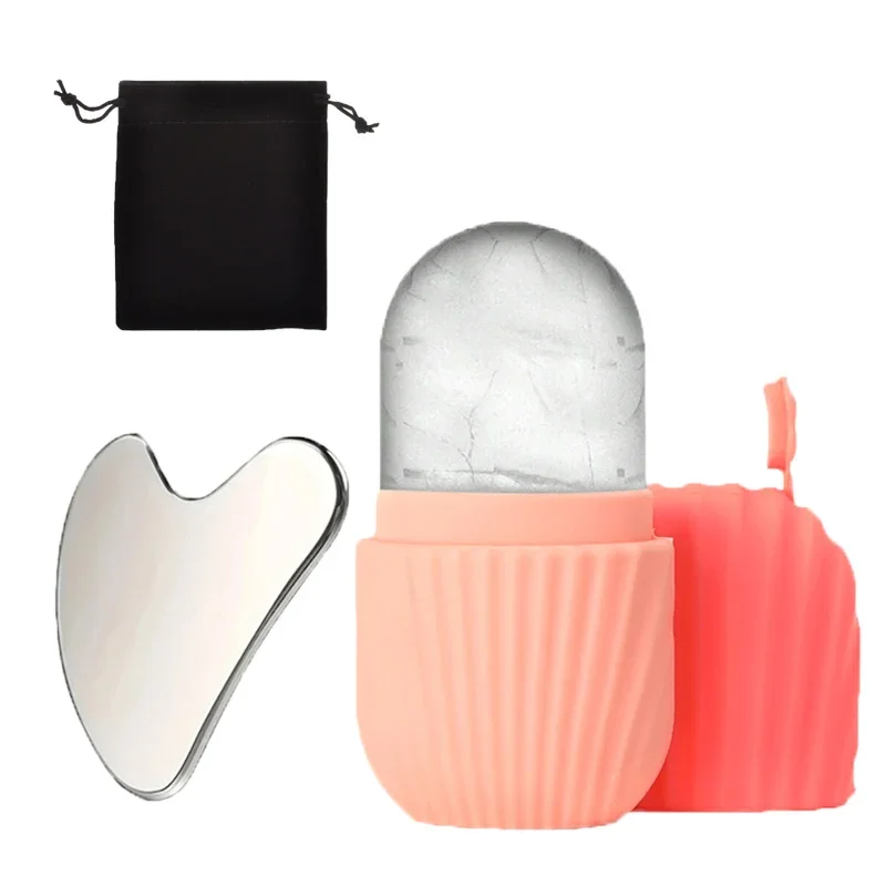 Cxbfg 1/3PCS Eis Gesicht Roller Edelstahl Gua Sha Bord Set Gesichts Massager Gesicht Massage Roller Gesicht Hebe schönheit Hautpflege Werkzeuge 6