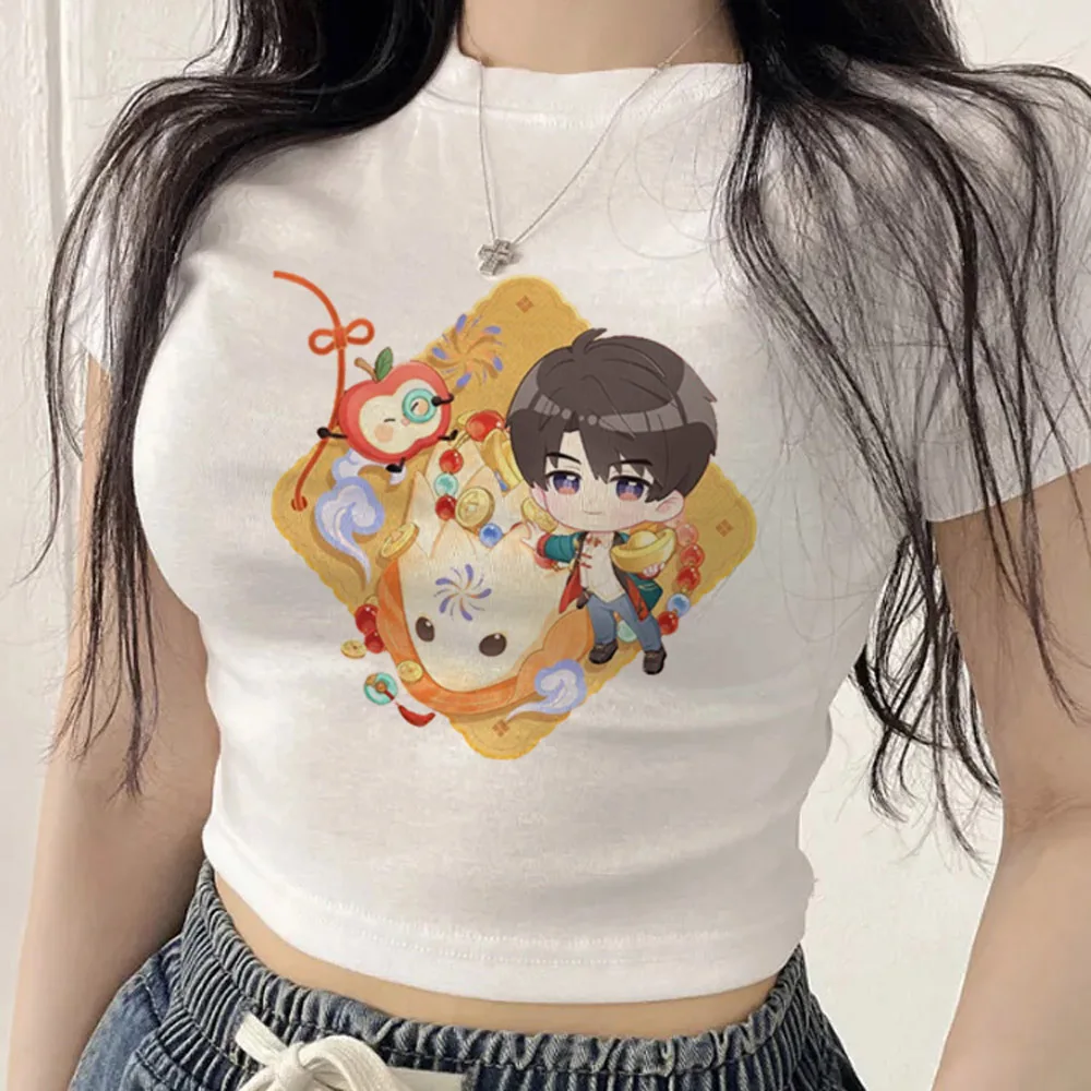 Love And Deepspace cropped top shoujo harajuku grunge dollette y2k baddie t-shirt graphic korean fashion y2k gyaru