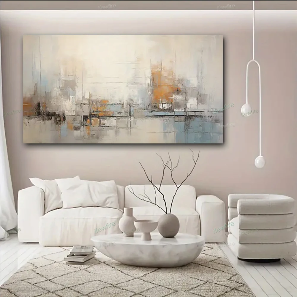 New Arrival Red Forest Abstract Handmade Landscape Oil Painting Modern Living Room Large Picture Home Decor Mural Wall Art Gift