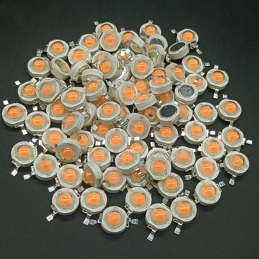 50pcs LED 3W Diode White 3-W Diodo White Red Green Blue Orange UV RGB High Power Beads 3Watt Light-Emitting-Diode Brightness DIY