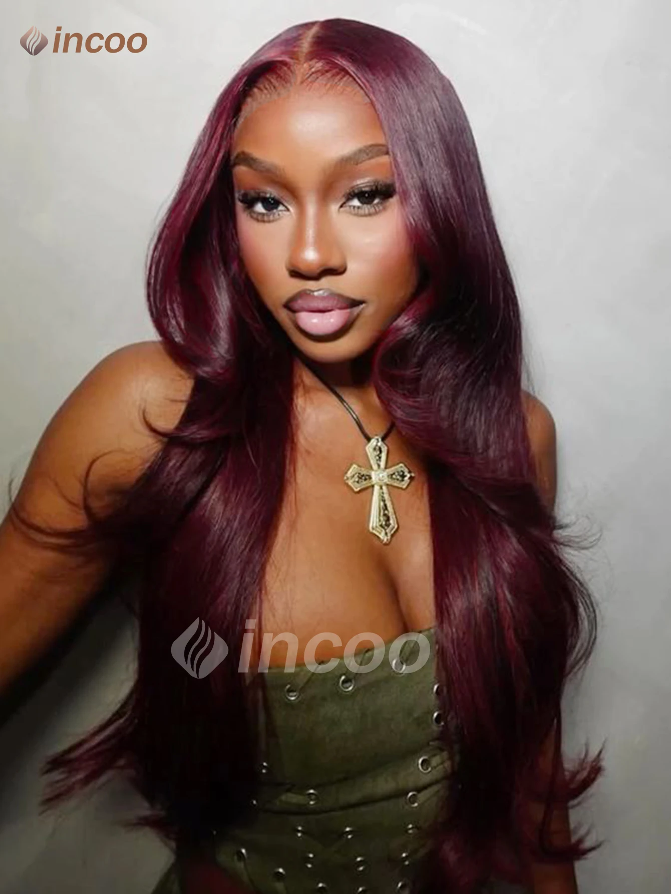 

13x4 13x6 Burgundy Human Hair Wigs Colored Red 99J Body Wave Lace Front Human Hair Wig for Black Women Pre-Plucked Frontal Wigs