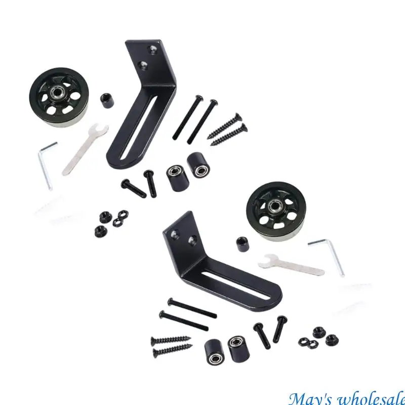 

2set Barn Door Floor Guide Adjustable Sliding Door Guide Wall Mounted Stay Roller Guides Barn Door Hardware Accessory 448A
