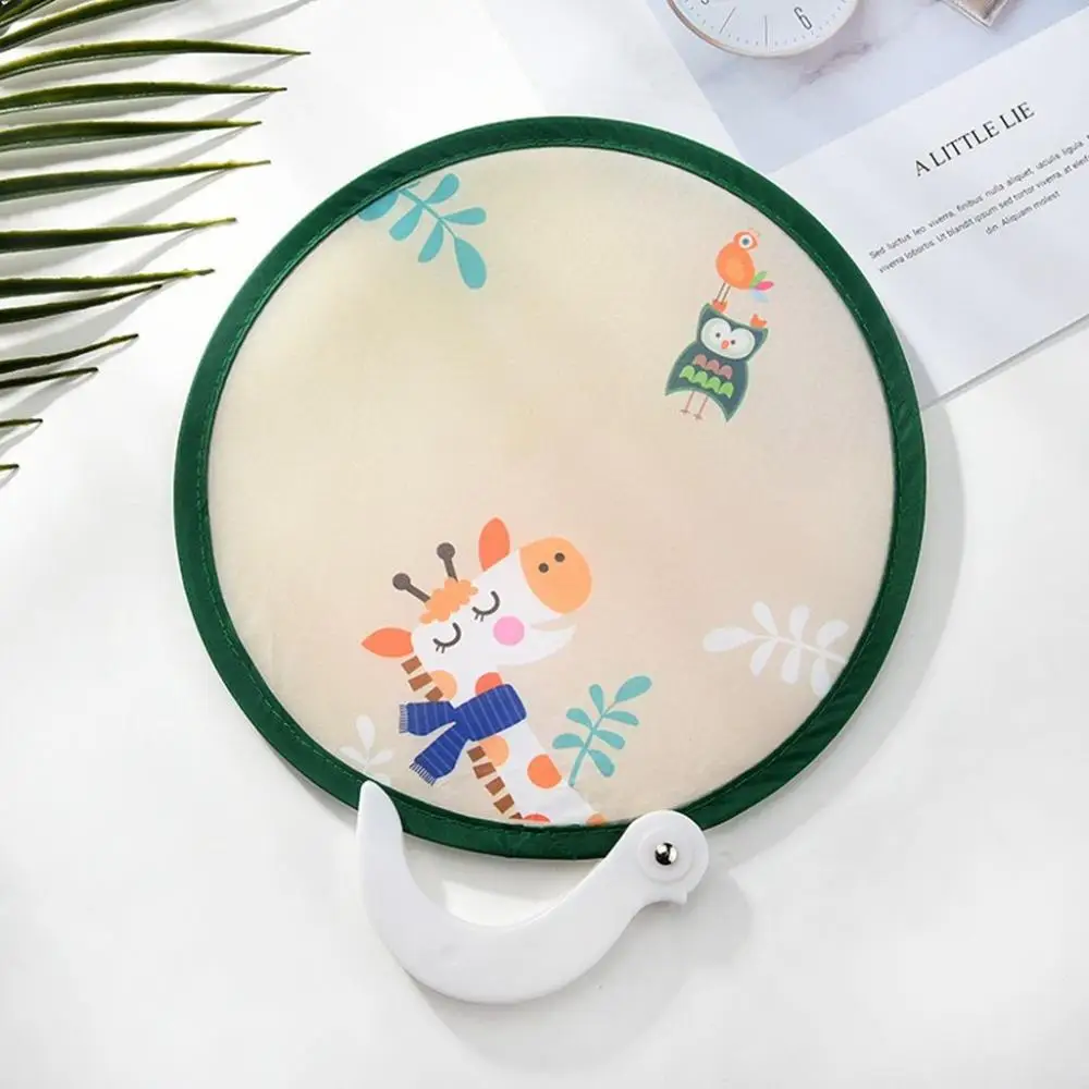 Fashion Round Handheld Cartoon Pocket Size Collapsible Foldable Fan Home Decor Round Fan Party Favor