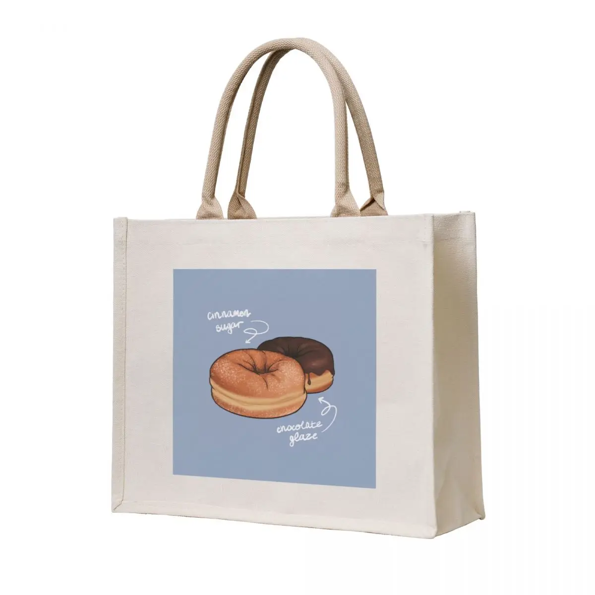

Cinnamon and chocolate donuts Tote Bag Canvas eco bag folding Portable shopping bag