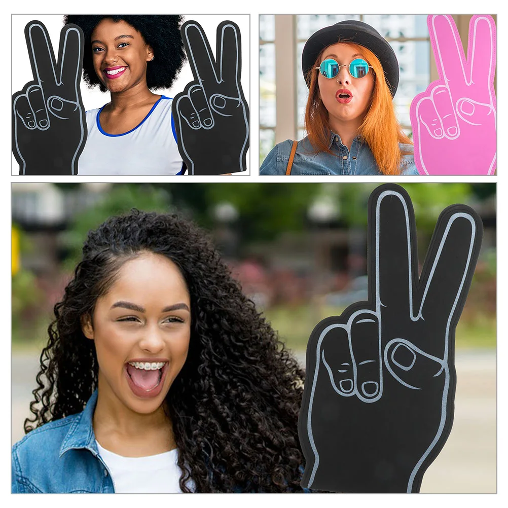 

4Pcs Party Foam Finger Hands Cheerleader Accessories for Soccer Basketball Games Fun Novelty Gathering Supplies