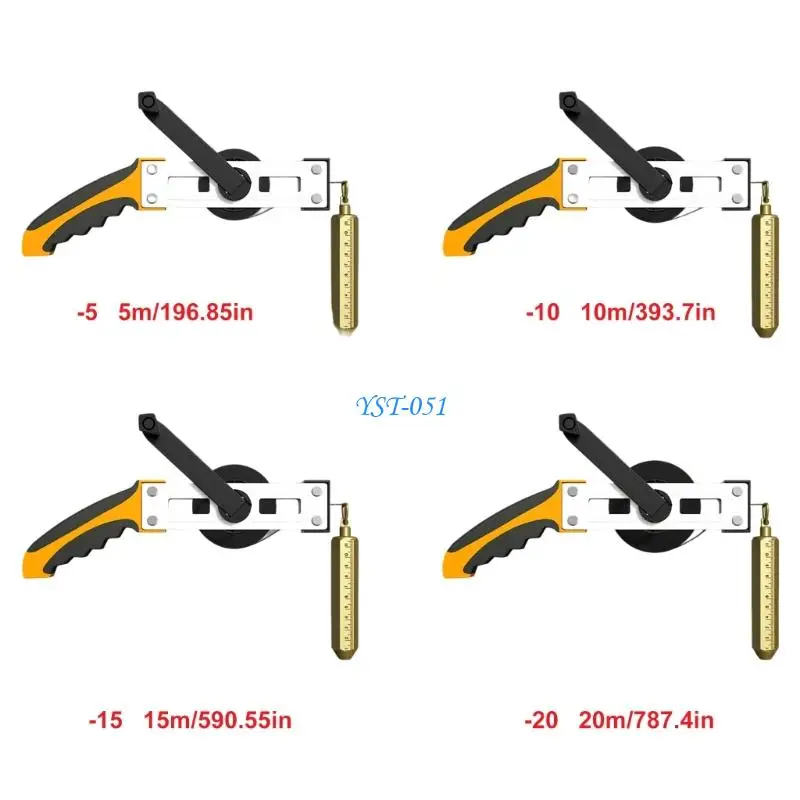 E15A Oil Container Measure Tape Tool Hand Reel Winders and Grip for Work Use