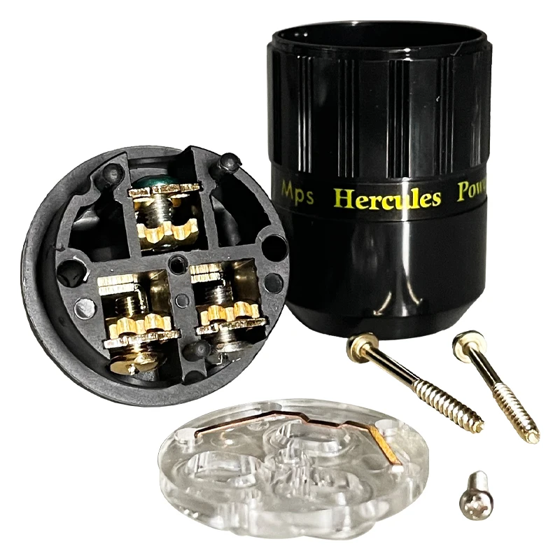 HiFi MPS Hercules-20A HiFi Power Cord Connector 24K Gold Plated Female Power  Amplifier Plug Socket 125V~250V Made In Taiwan