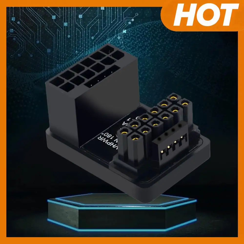 

12 + 4 Плата адаптера питания 16P на 16P Корпус из алюминиевого сплава с ЧПУ ATX3.0 Блок питания 2VHPWR «папа-мама» для видеокарты PCIe5.0