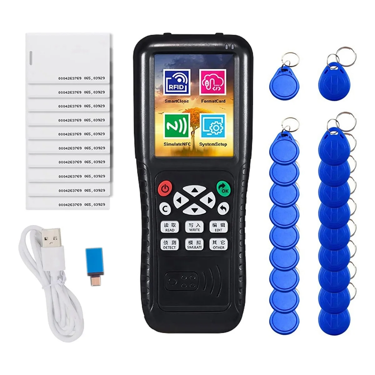 A06K NFC RFID-kaartkopieerapparaat Lezer Schrijver, NFC Smart Card Reader Schrijver RFID-kopieerapparaat, Engelse versie ICopy X100 NFC ID IC-lezer