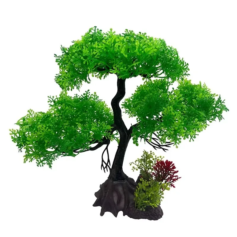 

10pcs Wholesale Small & Large Bonsai Artificial Plastic Trees Ornament for Hotels Office Aquarium Display & Landscaping Supplies
