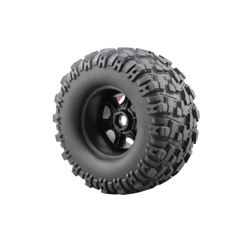 2pcs RC 1/8 Bead Lock Monster Truck Tire Tyre Set 17mm hex 1/2 offset For HPI Traxxas Redcat 26407