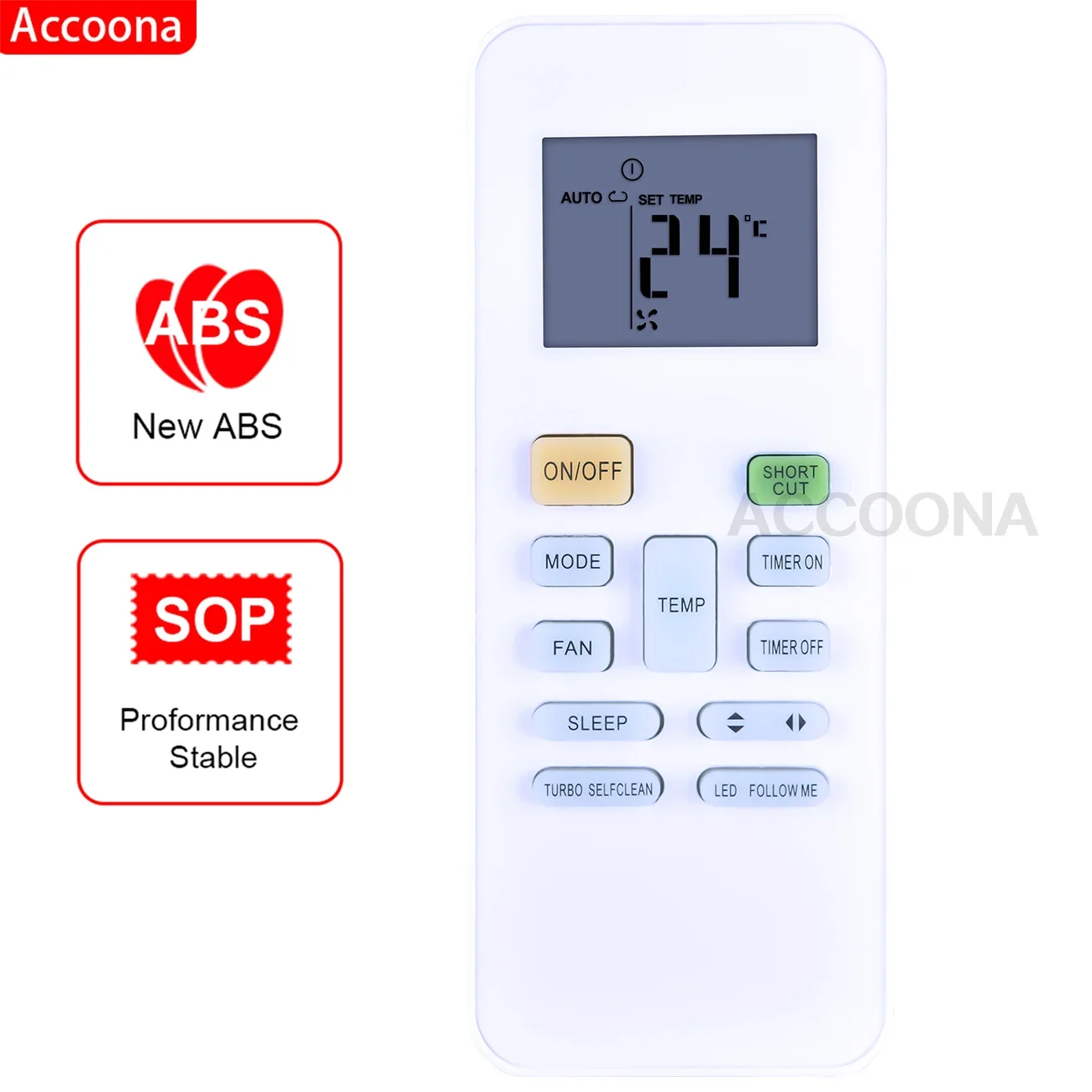 

ACCOONA New Conditioner Air Conditioning Remote Control for Midea Rg52b/Bgeu RG52B/BGF RG52A/BGCF RG52E2/BGEF RG52A2/BGEF