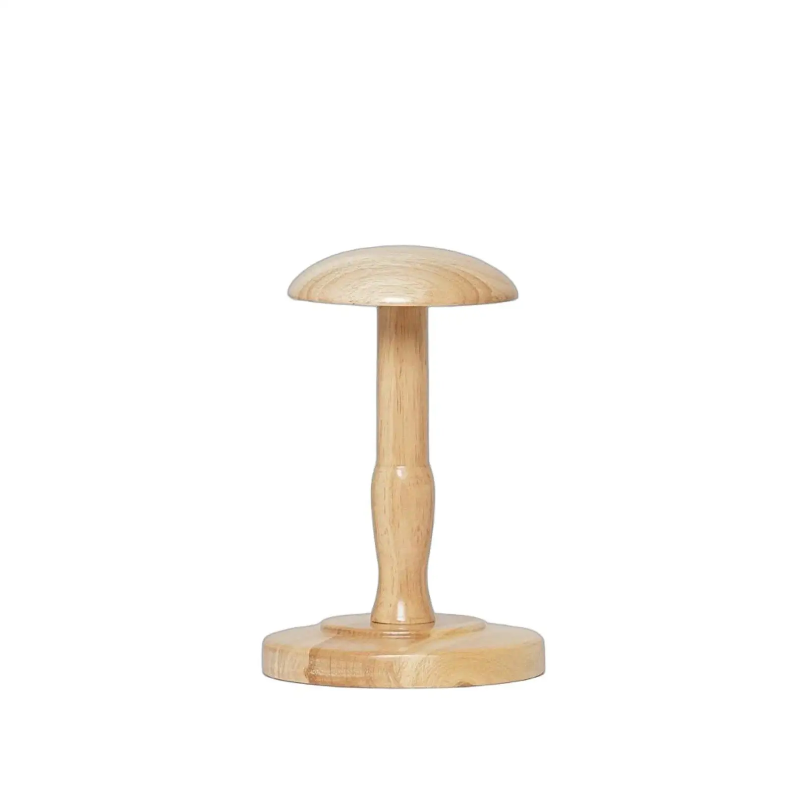 Tabletop Wooden Hat Display Stand for Fedora Winter Caps Shape Preserving Holder Stable Base for Closet Shelf Boutique Window