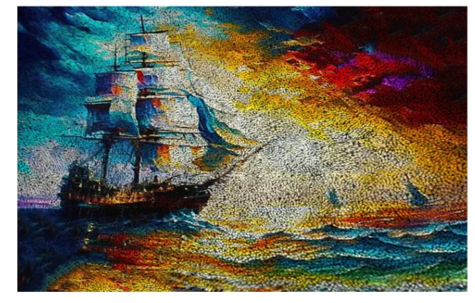 Supply sea sail carpet DIY cross-stitch carpet embroidered section embroidery line embroidery cartoon floor mats