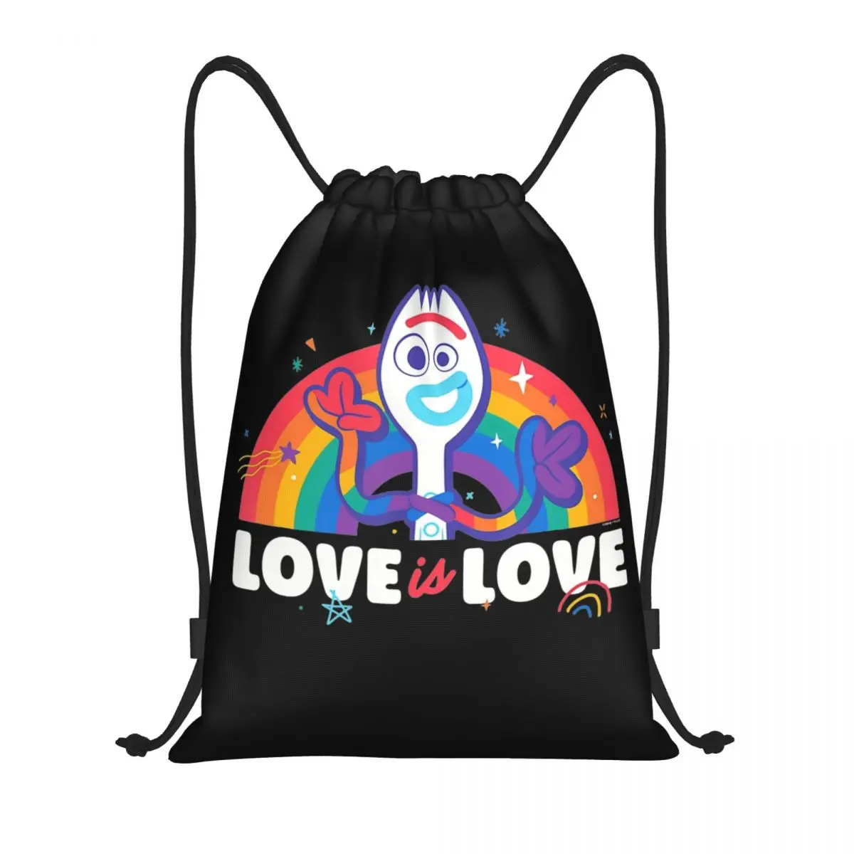 

Toy Story Cartoon Kids Movies Drawstring Backpack Sports Gym Sackpack Forky String Bag for Yoga