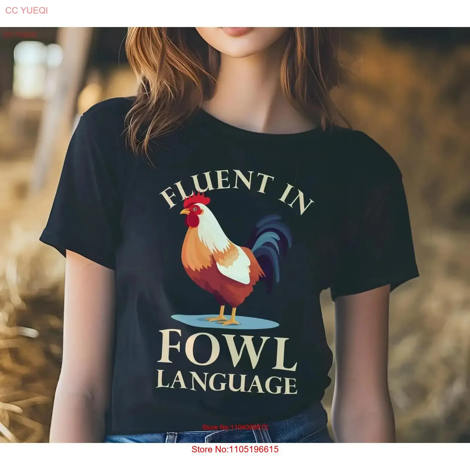 Fluent in fowl language Hen Chicken Lover Rooster T Shirt vintage Washed homme graphic Slightly designer clothes Stylish