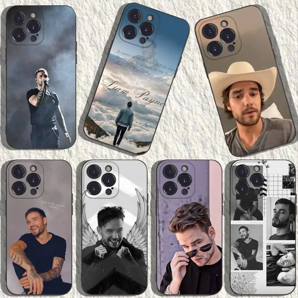 

L-Liam Singer Payne Phone Case For iPhone 17,16,15,14,13,12,11,Plus,Pro Max,XS,X,XR,SE,Mini,8,7,Soft Silicone Black Cover