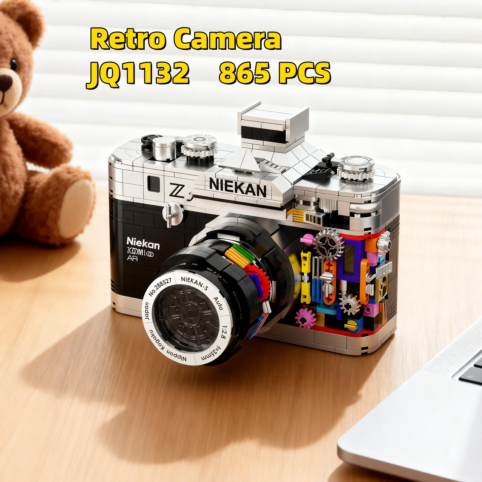 Retro Camera Building Blocks Set 865pcs Vintage Style Photography Theme Model Toy for Adults MOC JQ1132 Construction Kit
