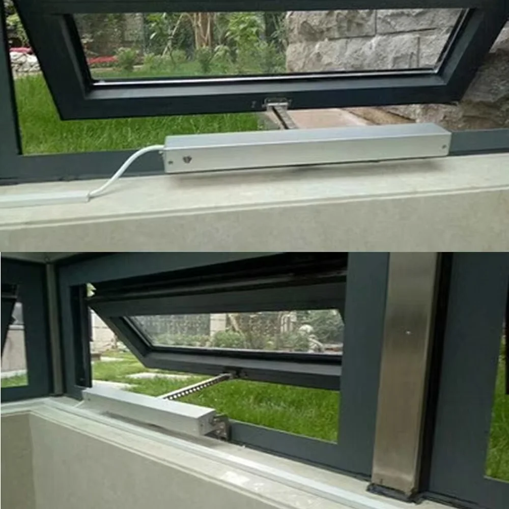 Automatic Electric Window Opener – Remote Control & Receiver Included, Opens 300mm, Silver