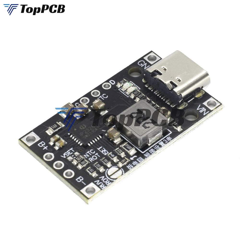 Type-C USB 2-3S BMS 15W 8.4V 12.6V 1.5A Lithium Battery Charging Boost Module With Balanced Support Fast Charge With Indicator