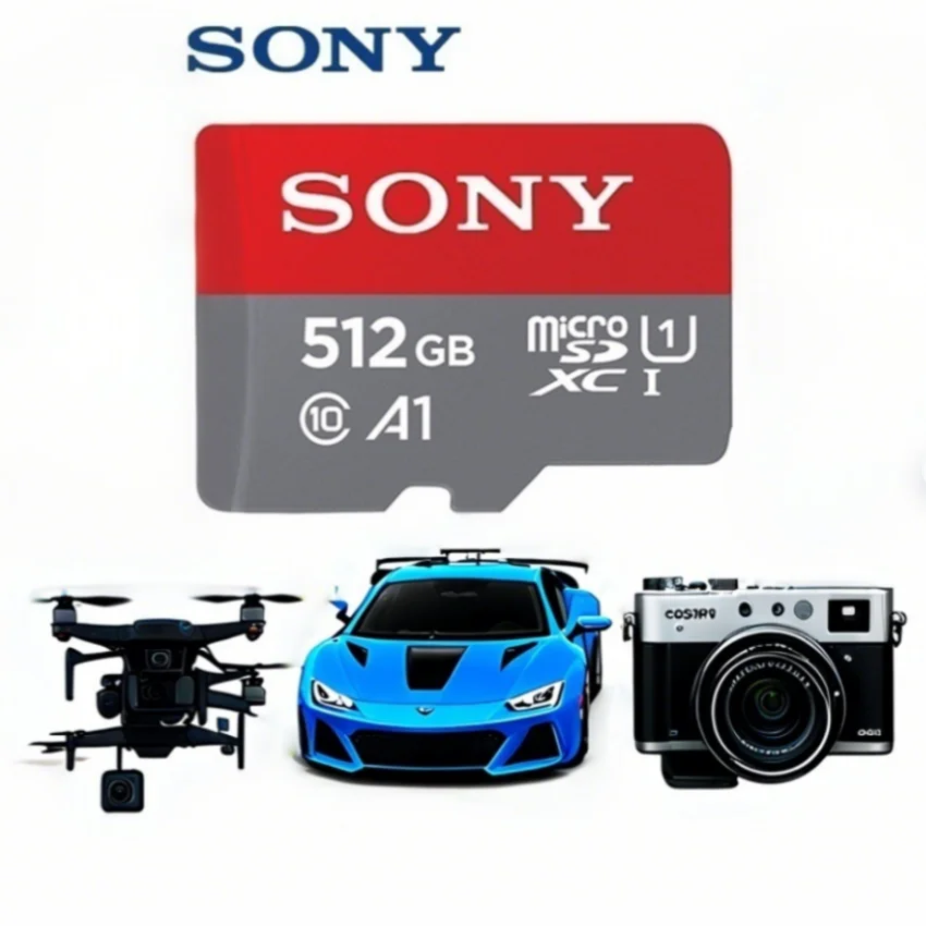 SONY 1TB Micro SD Memory Card TF Flash Card Ultra A1 128G 256G 512G 1TB High Speed SD Card, Suitable for Mobile/PC/Desktop/Drone