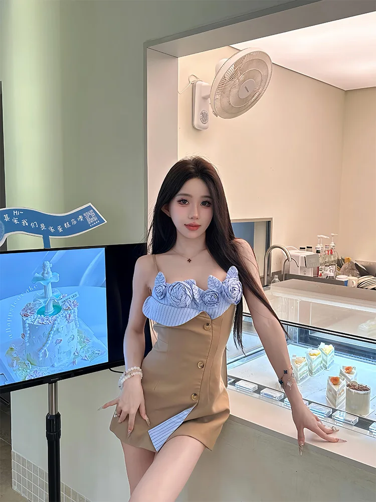 

Syj ujia Korean Sle Slimming irt Dr for plus Size Women High Waist ort A-Line Skirt Casual Summer Dr