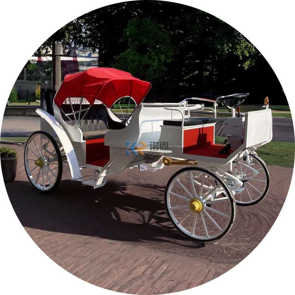 European Style Resort Electric Sightseeing Carriage High Quality Victorian Horse Cart Electric Buggy Carriage For Sightseeing