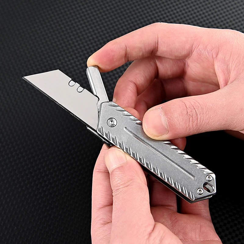 

new Folding Scalpel Knife T-blade scalpel EDC Outdoor Unpacking Pocket Knife with 10pcs Replaceable Blades