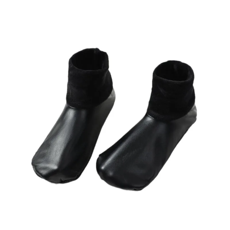 2 Pairs Man And Woman Mid-Calf plus size Velvet Thickened Adult Warm Foot Sock High Indoor Leather Waterproof Room Socks