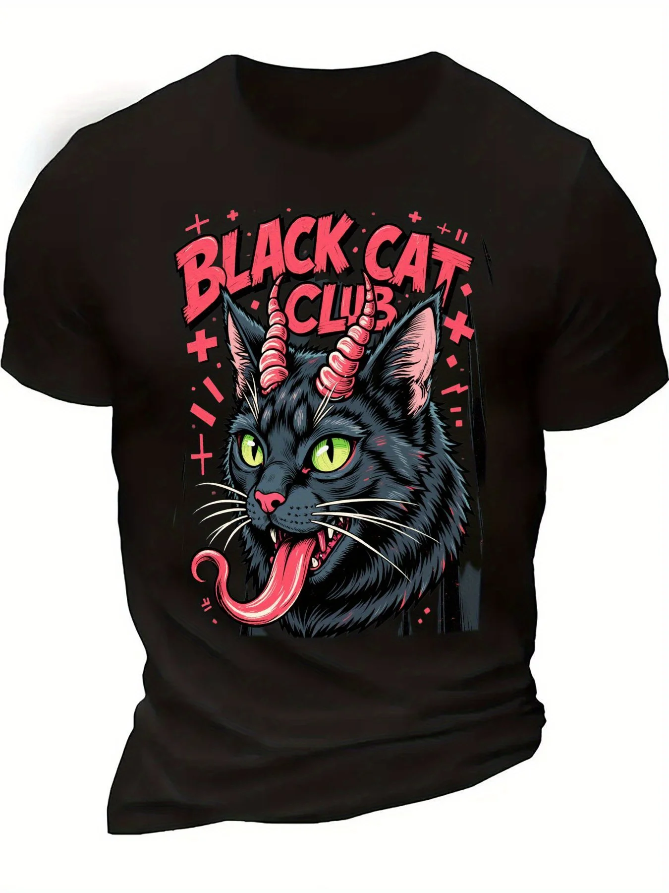 monstro-gato-impressao-grafica-verao-masculino-e-feminino-manga-curta-camiseta-casual-solto-ao-ar-livre-rua-moda-roupas-esportivas