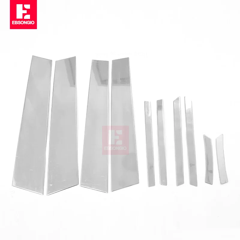 

For Honda Civic 2012 2013 2014 2015 Stainless Steel Car Door Window Frame Center Pillars Cover Trim Exterior Accessories 10Pcs