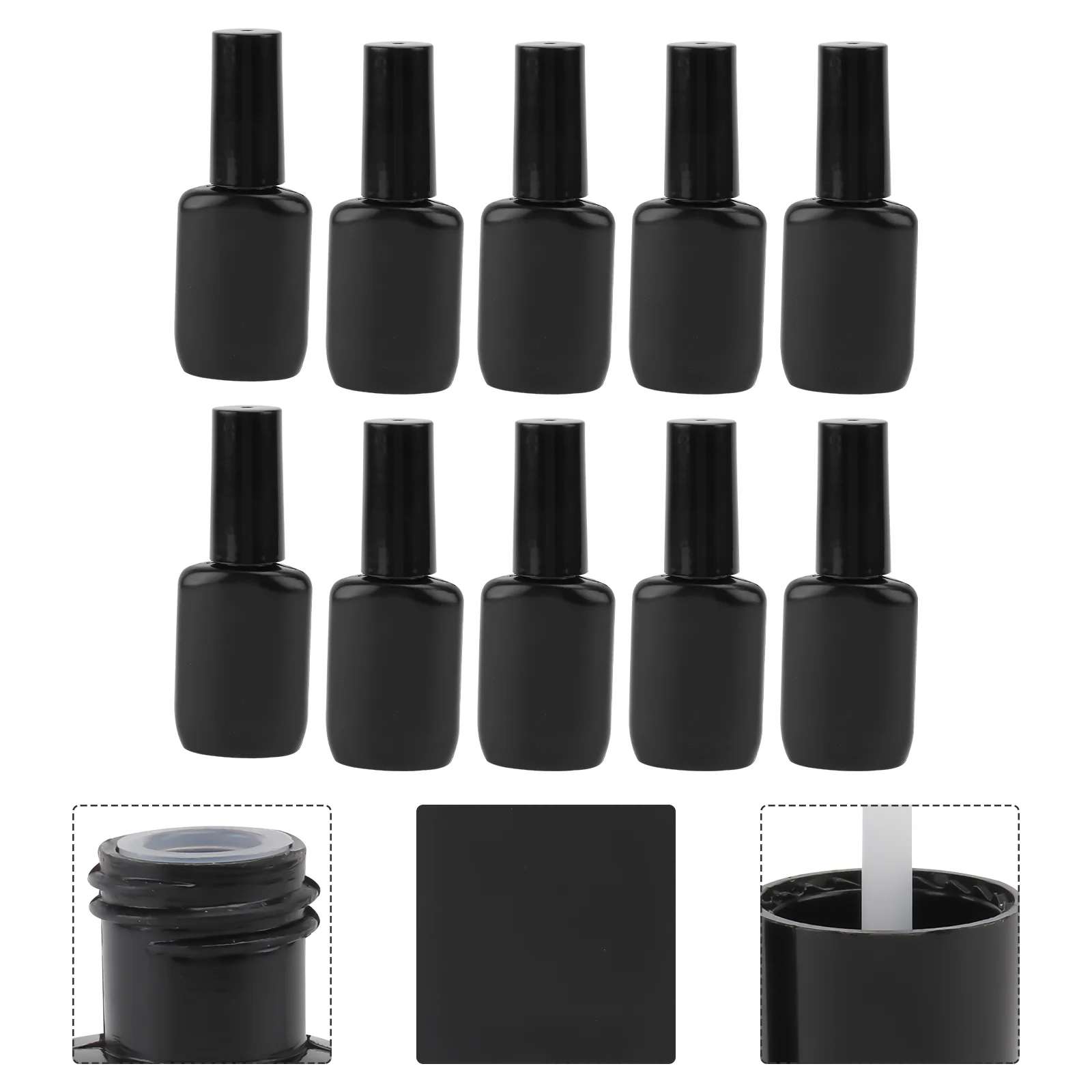 

10 Pcs Gel Filling Lotion Sample Bottle Travel Nail Esmalte De Uñas En Polish Jar Pbt Empty Plastic Liquid