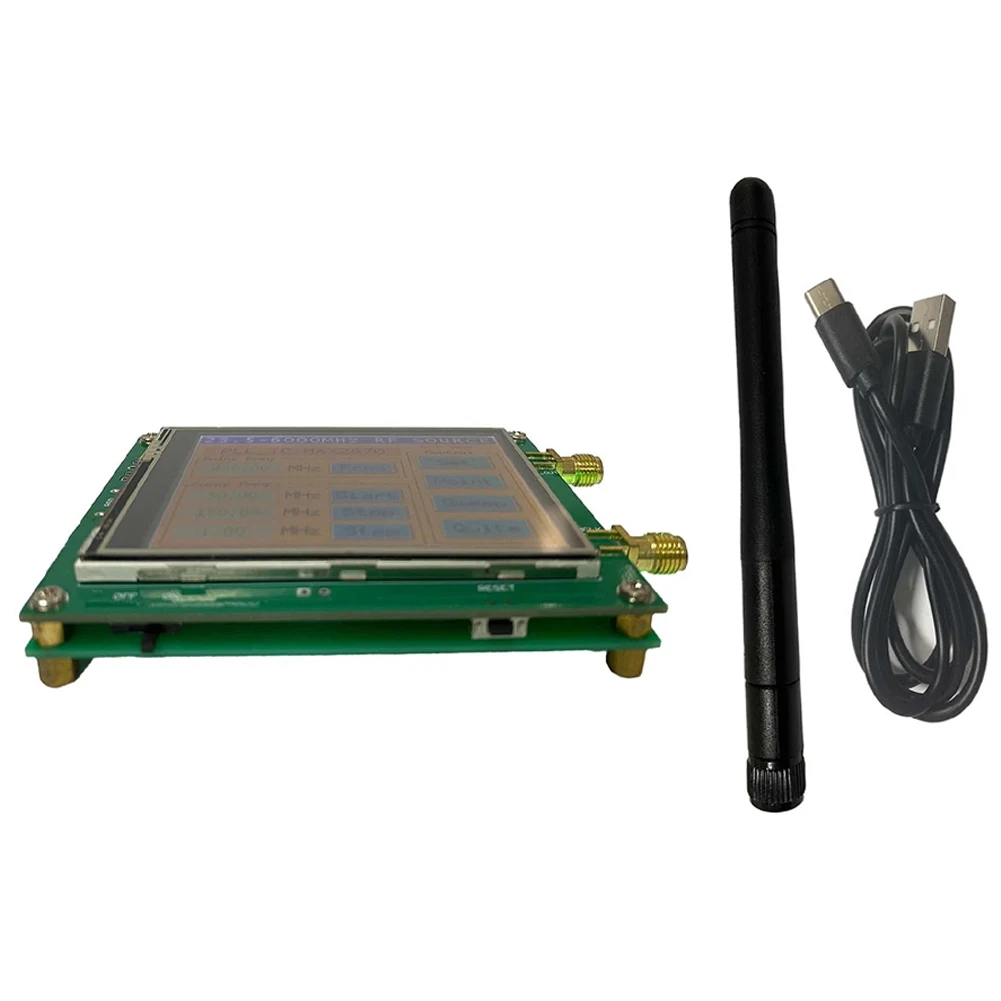 Touch LCD Signal Source RF Signal Generator On-board Oscillator Output Single Frequency Mode Sweep Mode Support Signal Generator