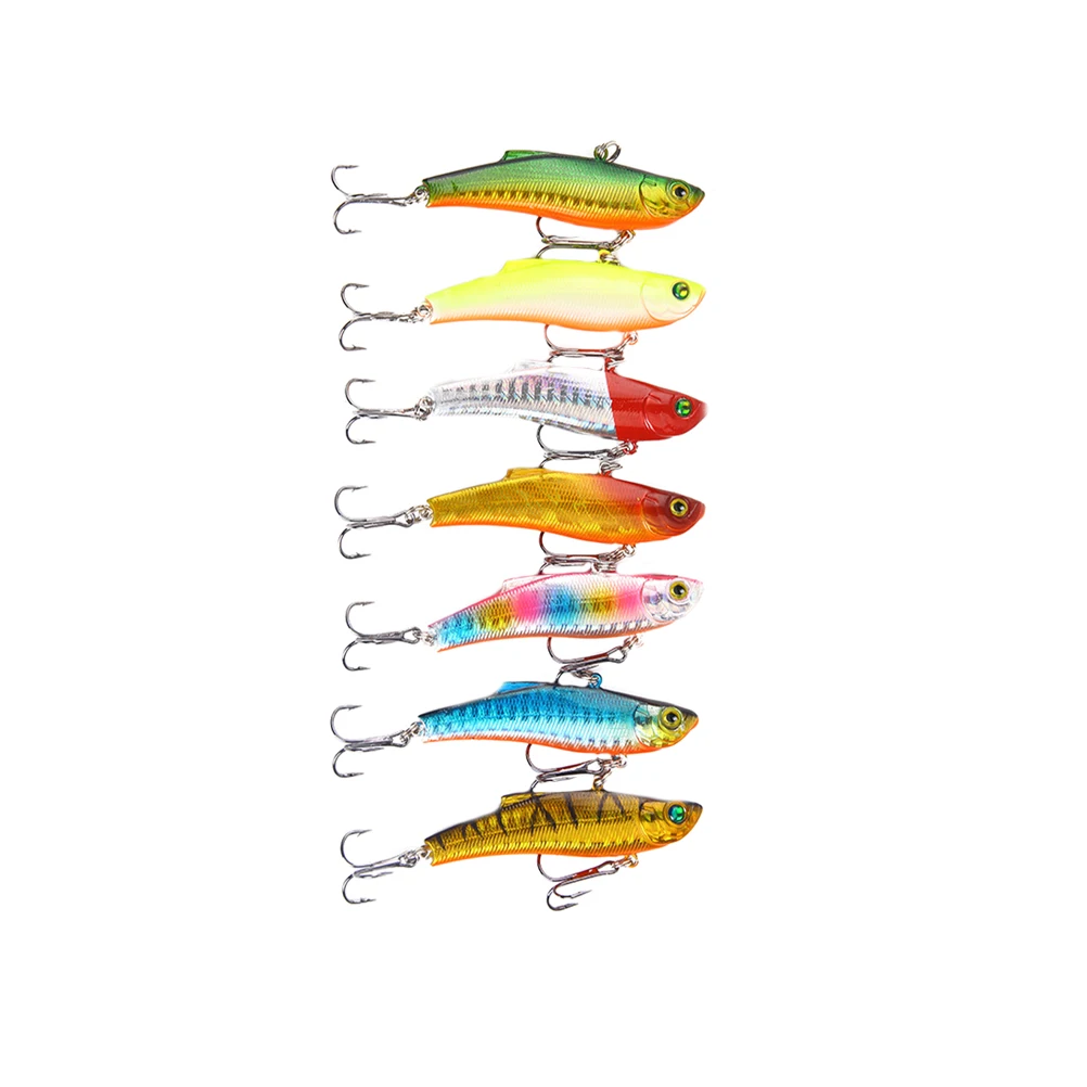 

7 pcs Bionic Fishing Lures Artificial Baits for Bass Trout Minnow Long Tail Reusable EcoFriendly Durable Metal Hook