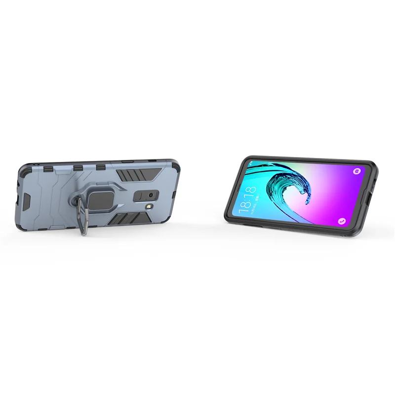 For Samsung Galaxy A8 2018 Case Magnetic Finger Ring Kickstand Case For Samsung Galaxy A8 2018 Cover For Samsung A8 2018 Case
