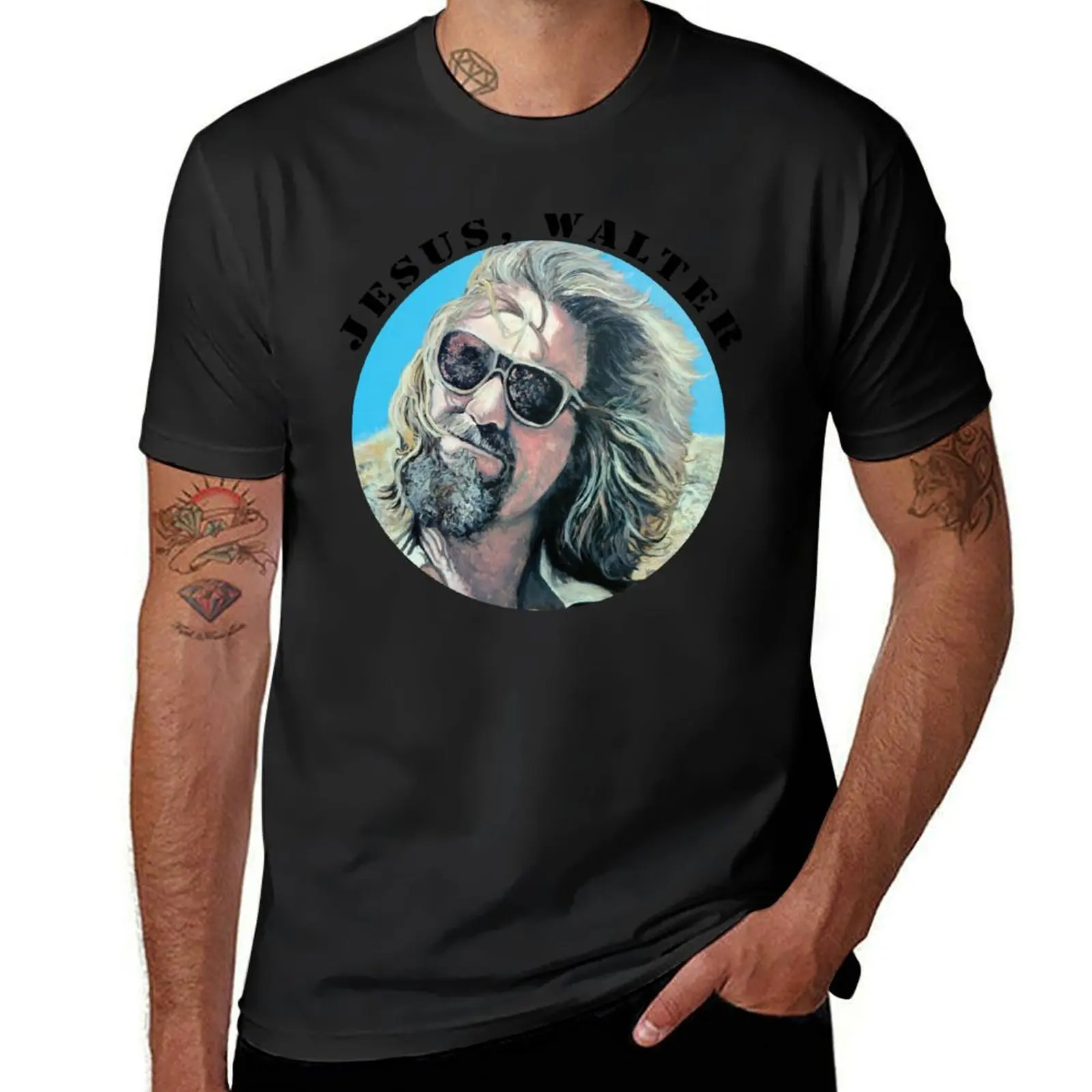 Jesus Walter T-Shirt hippie clothes funnys summer top oversized t shirt men