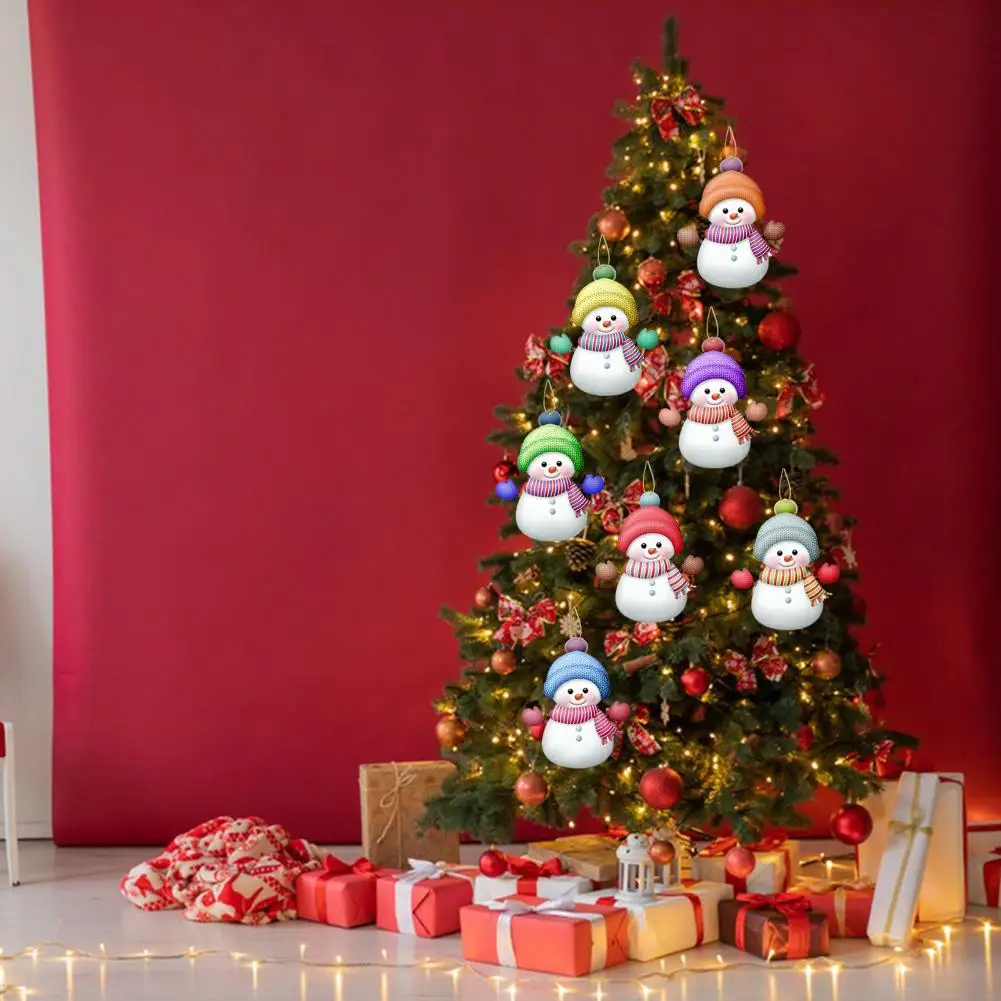 زينة حبل معلقة شخصية الأسرة ثلج عيد الميلاد الحلي مخصص الاكريليك الخشب شجرة عيد الميلاد زينة لأحباء