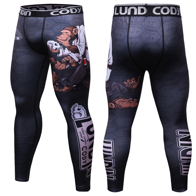 Compression Men's Leggings Fitness Quick-drying Sports Gym Tights Men Running Stretchy Bodybuilding Jogging Pants Rash Guard