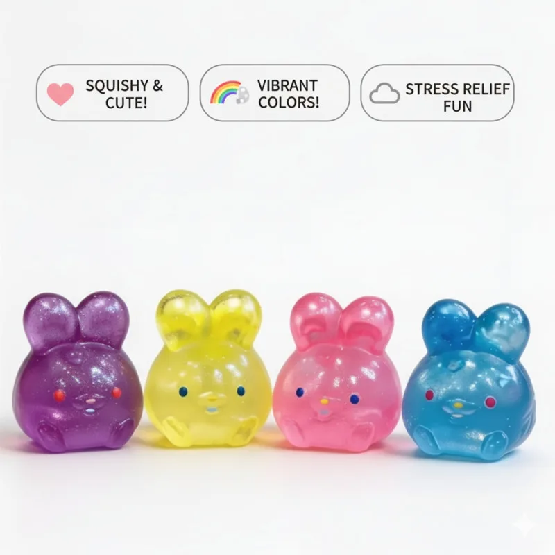

Rabbit Bunny Realistic Cute Squishy Toy Stress Relief Squeeze Toy Soft Non-Sticky Fidget Bunny Decor For Home Wholesale Gift New