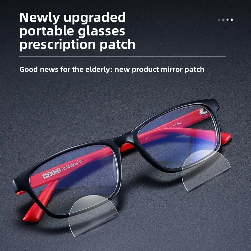 

Liquid Silicone Bifocal Reading Glasses Lens Stick-on Lenses unisex Portable Reusable Compact Lenses