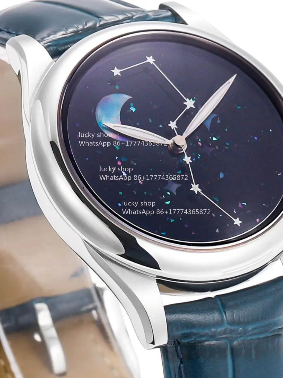 HUASUO Intangible Cultural Heritage Lacquer Snail Starry Sky Dial Mechanical Watch,Men's Limited Edition Watch