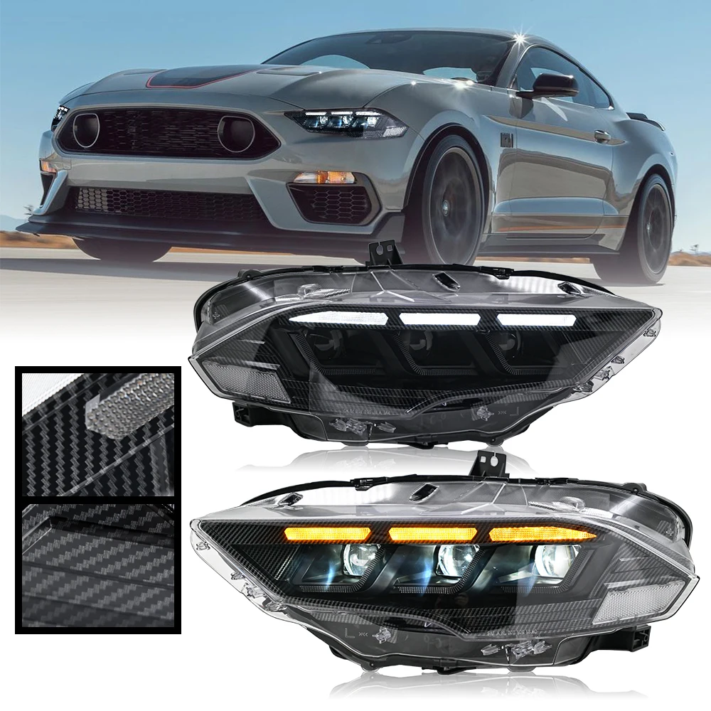 

Фара с линзой проектора DRL в сборе для Ford Mustang 2018, 2019 2020 2021 2022 2023, фара