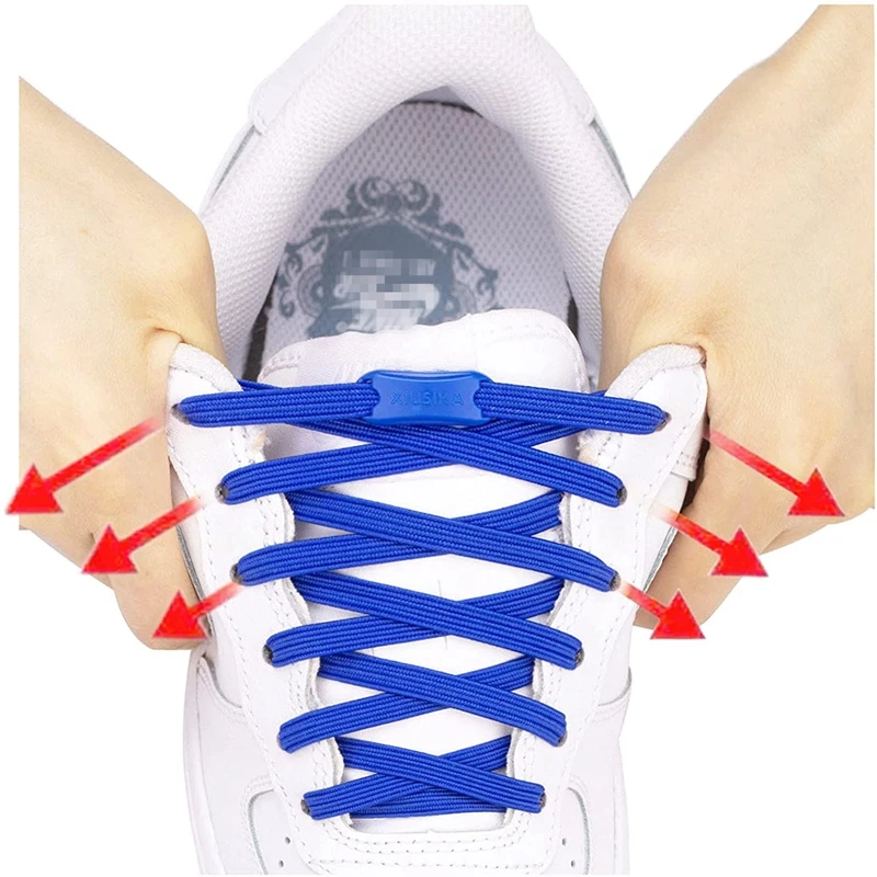 New No Tie Shoe laces Elastic Laces Sneakers Flat Shoelaces without ties Kids Adult Quick Shoe lace Rubber Bands for Shoes