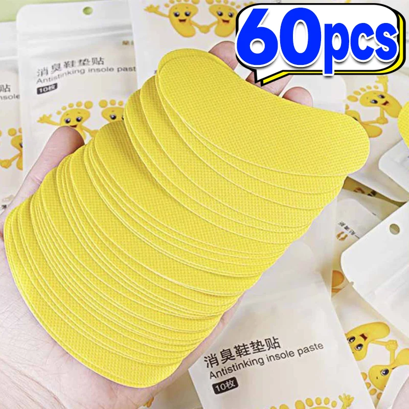 12/60pcs Shoes Deodorant Sticker Deodorant Foot Odor Deodorants Sneaker Smell Fresh Deodorant Insole Sterilization Sticker