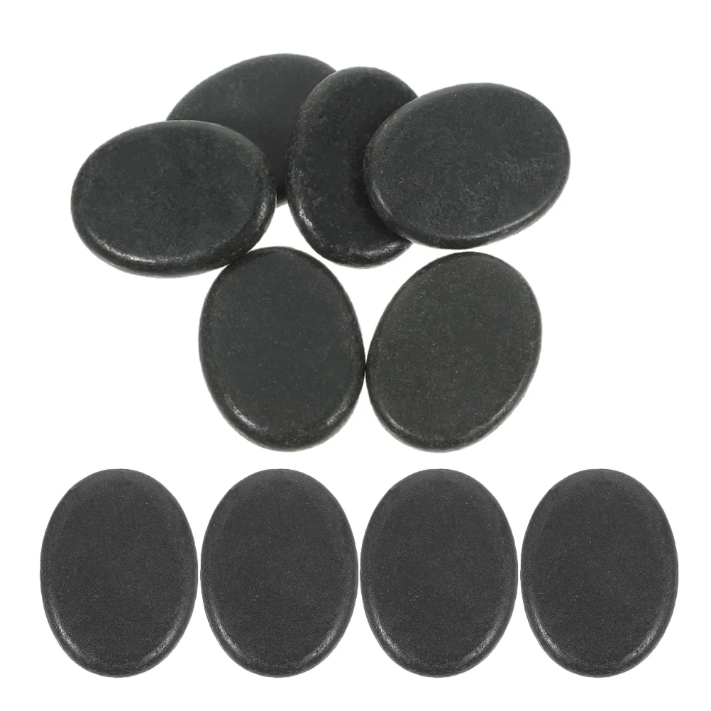 

8pcs Volcanic Massage Stones for Hot Spa Facial Neck Shoulders Foot 3x4 Portable Relaxing Scraper Household Wellness