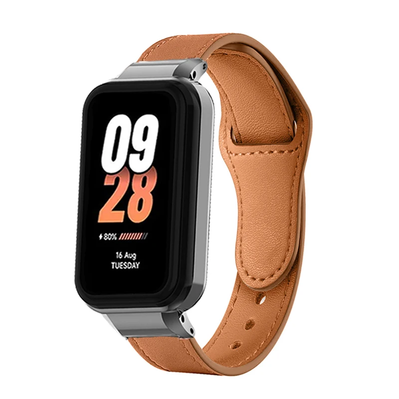 샤오미 미 밴드 8 액티브 가죽 시계 밴드, 미 밴드 8 액티브 스트랩 케이스, 보호대 팔찌 보호 커버