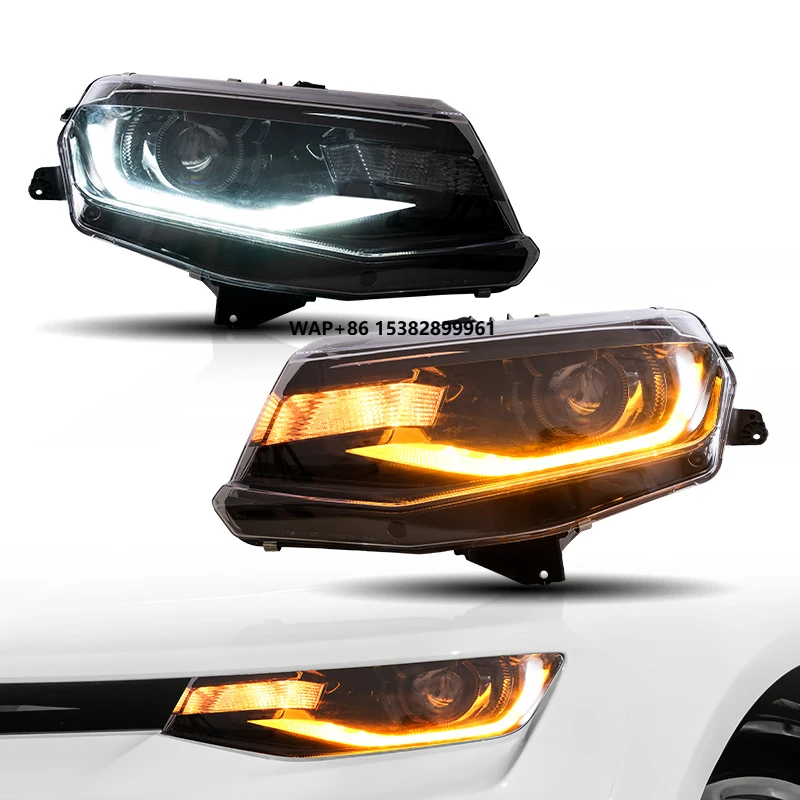 

VLAND New With Sequential Turn Signal Full LED Headlights Front Automobile Lamp 2016-2019 Car Head Light for CAMARO